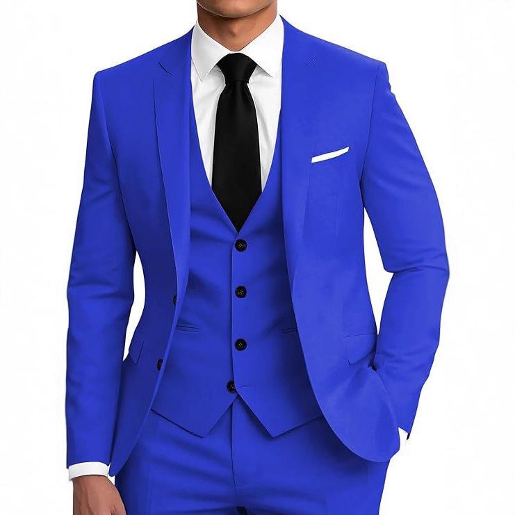 Men`s Business Slim Fit Three-Piece Suit
