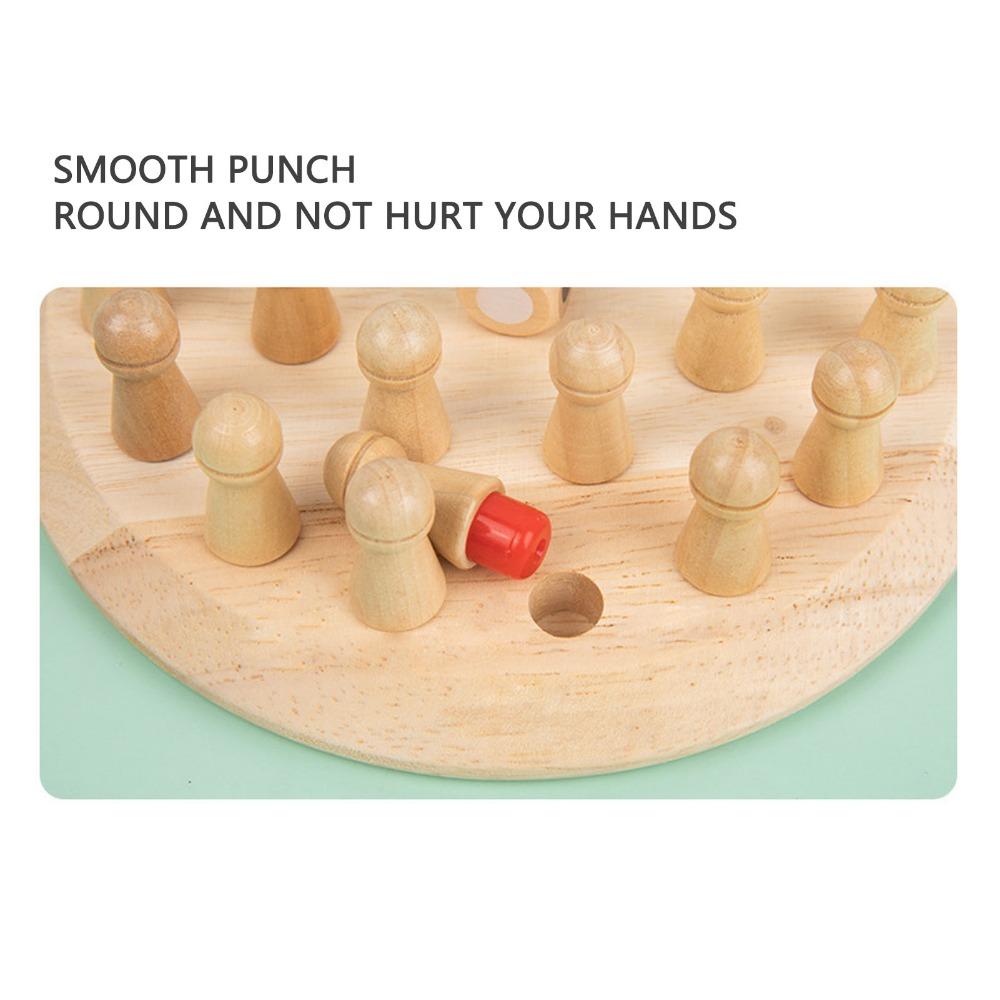 Matchstick Design Wooden Board Game Memory Training Block Board Game Early Learning