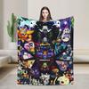 Undertale Sans Skeleton Fashion Blankets Flannel All Season Game Cartoon Anime Portable Lightweight Throw Fashion Blanket for Bedding Throws