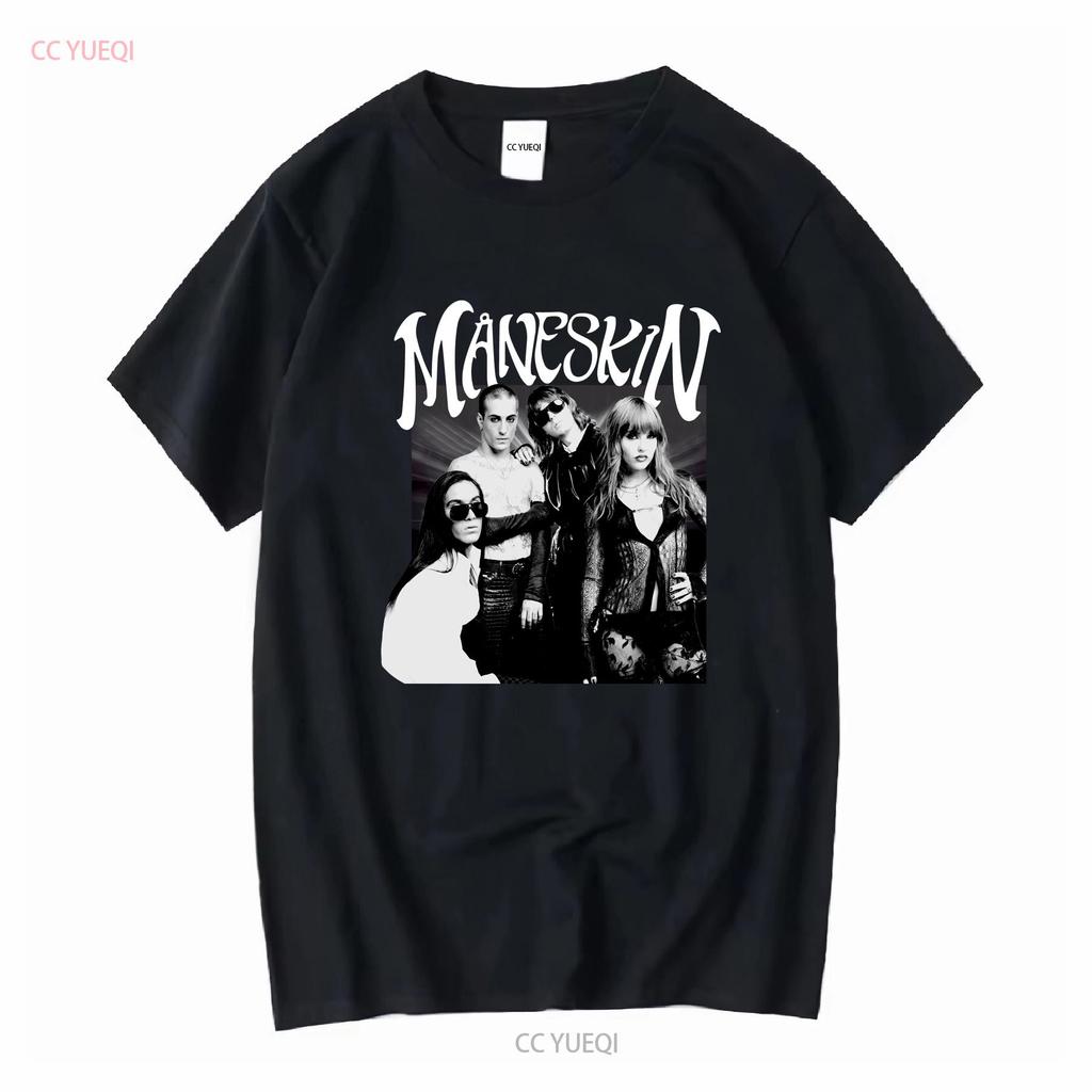 Måneskin T Shirt Vintage Maneskin Tour 2023 AN28399 Long Sleeves Vintage Washed Casual Breathable Unisex Graphic Fashion