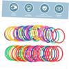 TOBBOMEY 48 Pcs Thick Plastic Toss Rings, Random Colors, Tossing Game for Kids and Adults, Indoor Outdoor Party Carnival