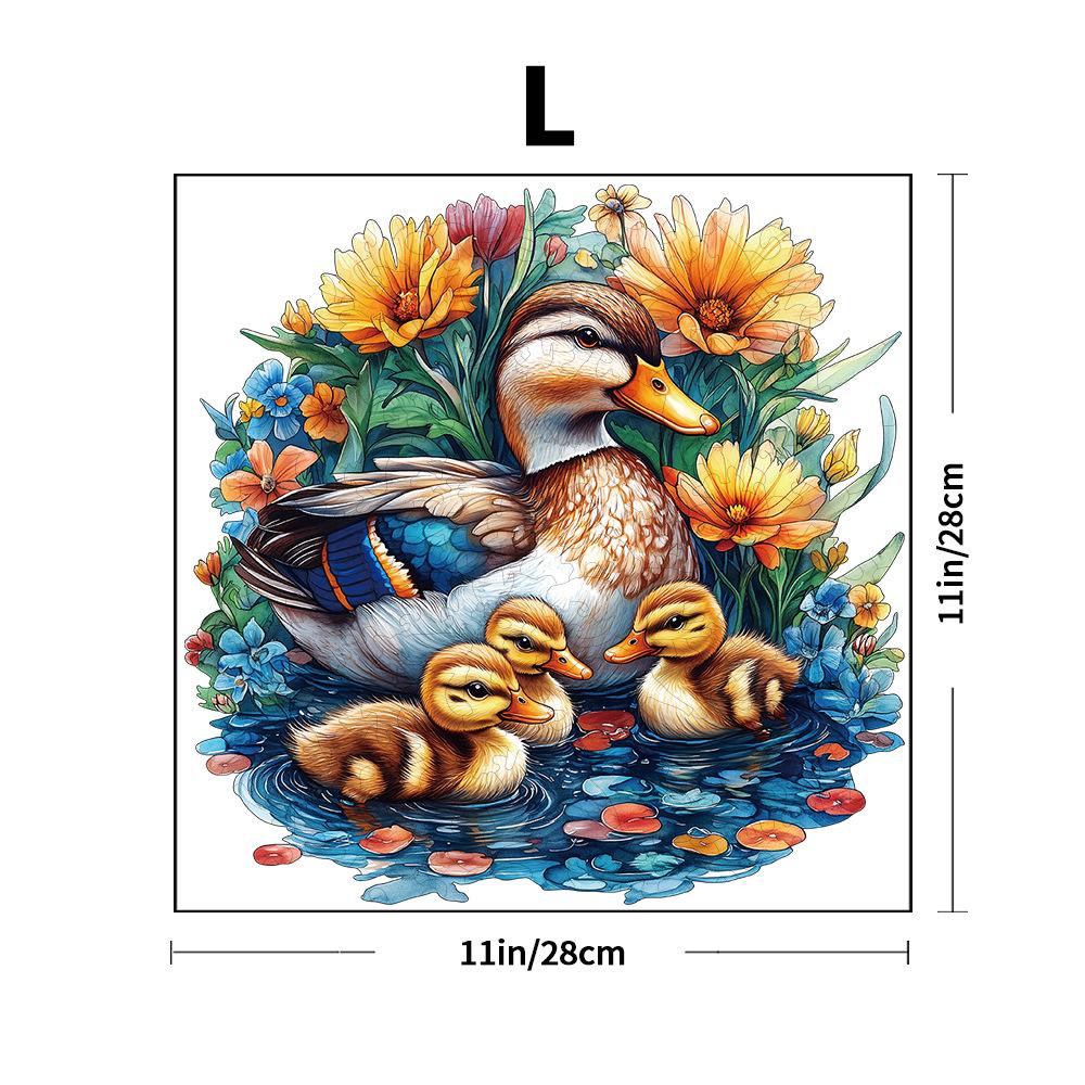 Elephant With Flowers Wooden Puzzle Irregular Small Animal Pieces Flat Wooden Puzzle