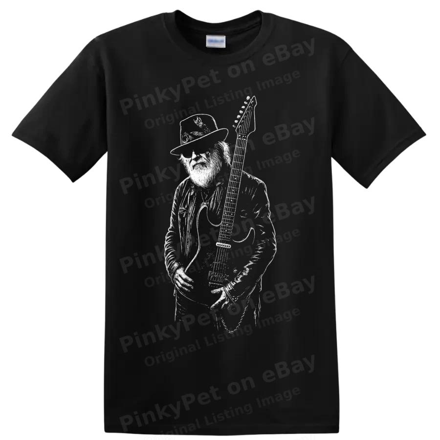 Billy Gibbons Gitarrist T-Shirt mit E-Gitarre Rockmusik Grafik Kunst T-Shirt