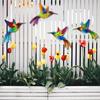 4Pieces Seasonal Wooden Hummingbirds Wall Sculpture Hanging Decors Home Office Decoration With Intricate Carving Detail