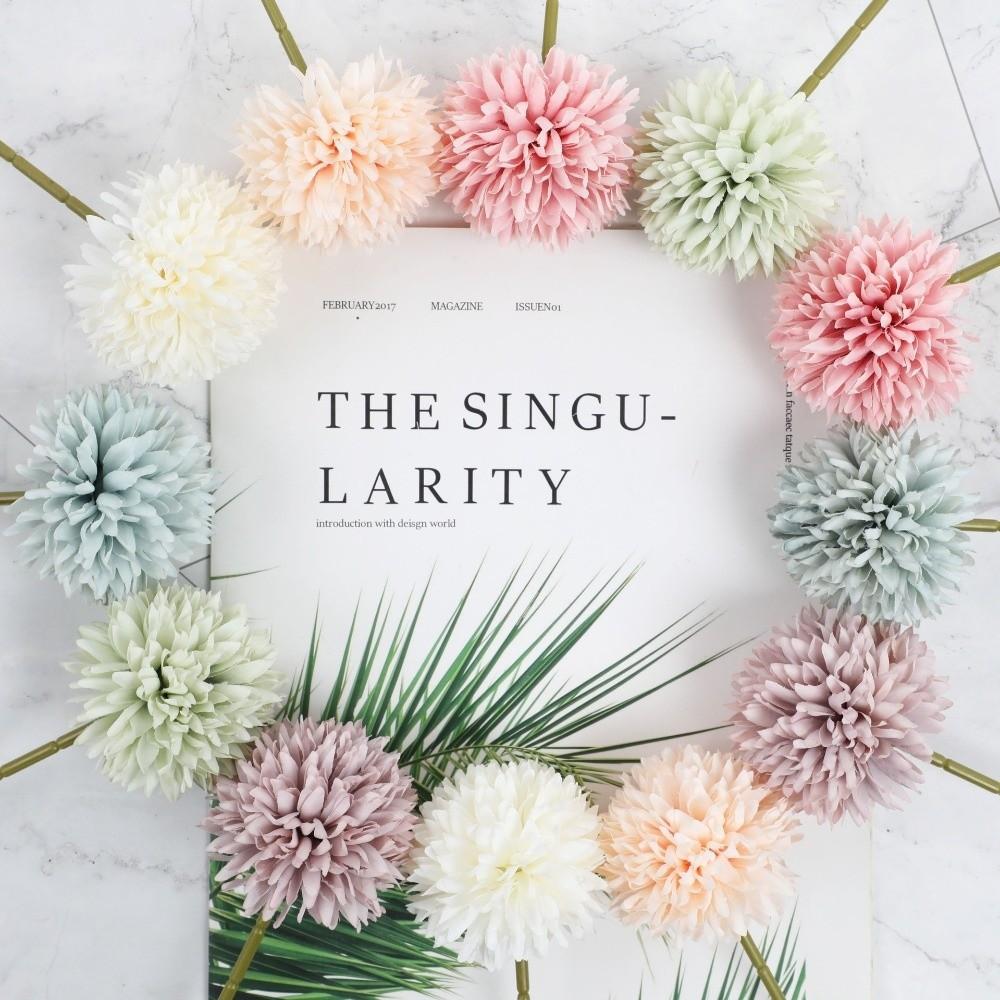 DIY Floral Materials Fake Flower Ball Dyed Edged Simulation Flowers  Valentine's Day Gift