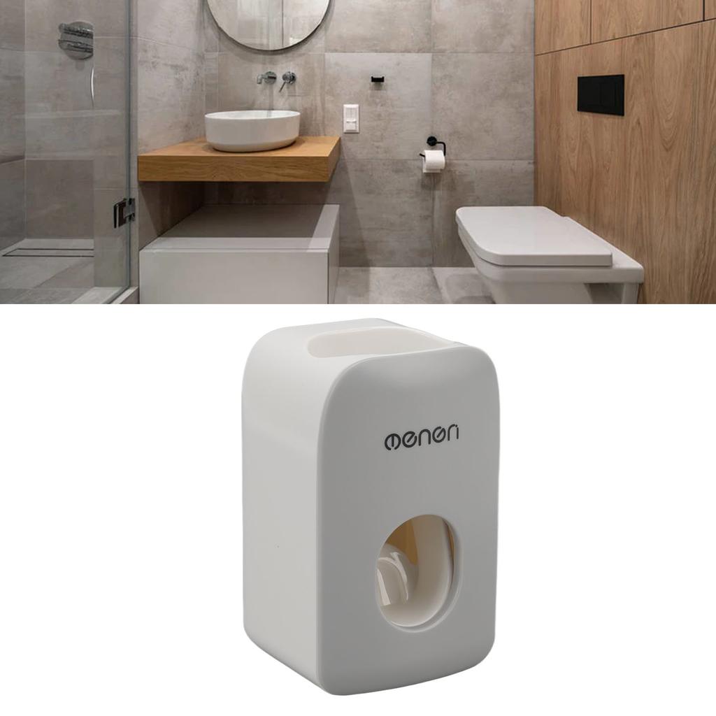 Automatic Toothpaste Dispenser Wall Mounted Adhesive Toothpaste Squeezer Holder for Bathroom