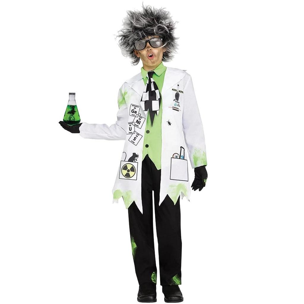 Kids' Halloween Mad Scientist Cosplay: Frankenstein Role-Playing Costume