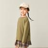 Mini Balabala Kids' Basic Letter Long-Sleeve T-Shirt