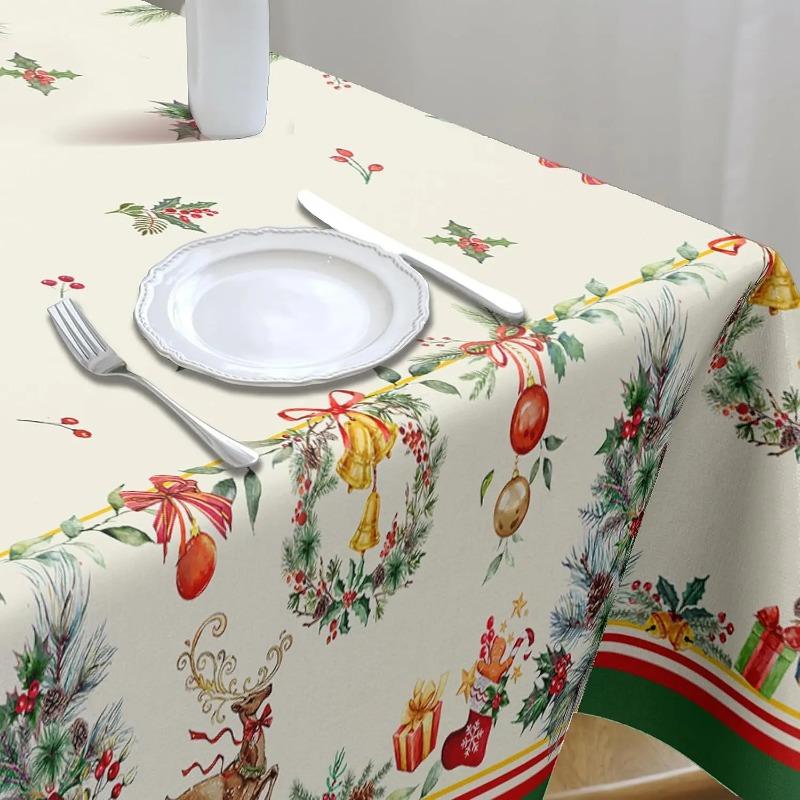 Pom de Crăciun Elan Pin Ac Fețe de masă dreptunghiulare Decor de petrecere de iarnă de Crăciun Decor de masă Bucătărie de vacanță Decor de Crăciun 2025