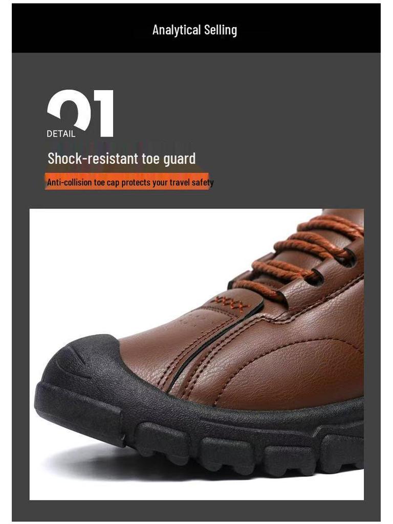 Herren Große Fleecegefütterte Baumwoll-Wanderschuhe, Weiche Sohle Rutschfest Lässige Outdoor-Schnee-Stiefel (2025)