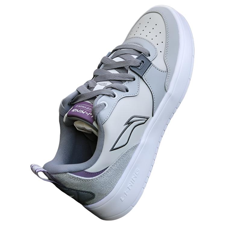 Li-Ning Versatile Fashion Casual Trendy Slip-Resistant Durable Low-Top Skate Shoes Men Sneaker Gray AGCU543-6