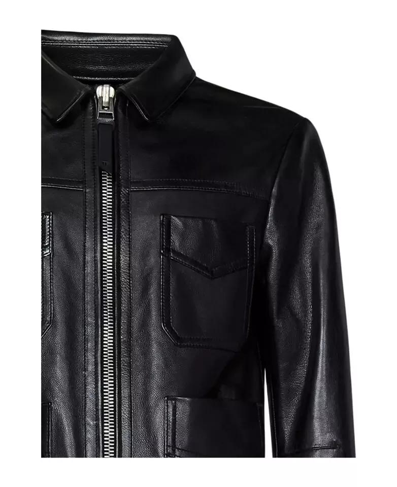 AL KHALID Elegante NUOVO Giubbotto da uomo 100% Vera pelle di agnello Giacca da motociclista da corsa