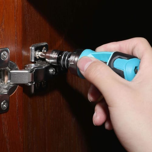 DURATECH Interchangeable Screwdriver Set, 12-in-1 Ratchet Screwdriver, Quick Release Type, 6-Bit Set, Stubby Screwdriver