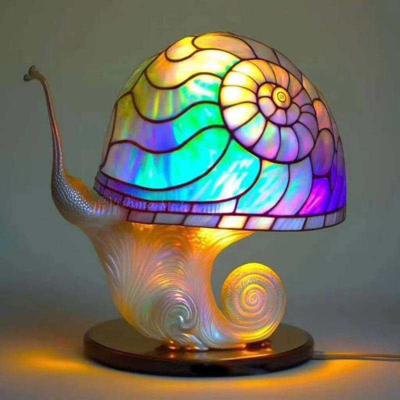 

Seven-color Mushroom Lamp Luminous Decorative Items Home and Courtyard Design Decoration Resin Process Model H 15cm