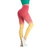 Damen High-Waist Gradient Pfirsichfarbene Yogahose - Nahtlos, Hüfthebend und Eng für Outdoor-Sport Fitness