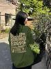 Plus Size Army Green Hong Kong Style Loose T-Shirt for Women - Trendy High Street Summer Top