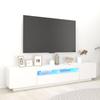 Vidaxl Szafka Pod Tv Z Oświetleniem Led, Biała, 200X35X40 Cm