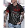 Fashion Men's Crew Neck Short Sleeve 3D Casual Color Printing Casual Short Sleeve Crew Neck T-Shirt