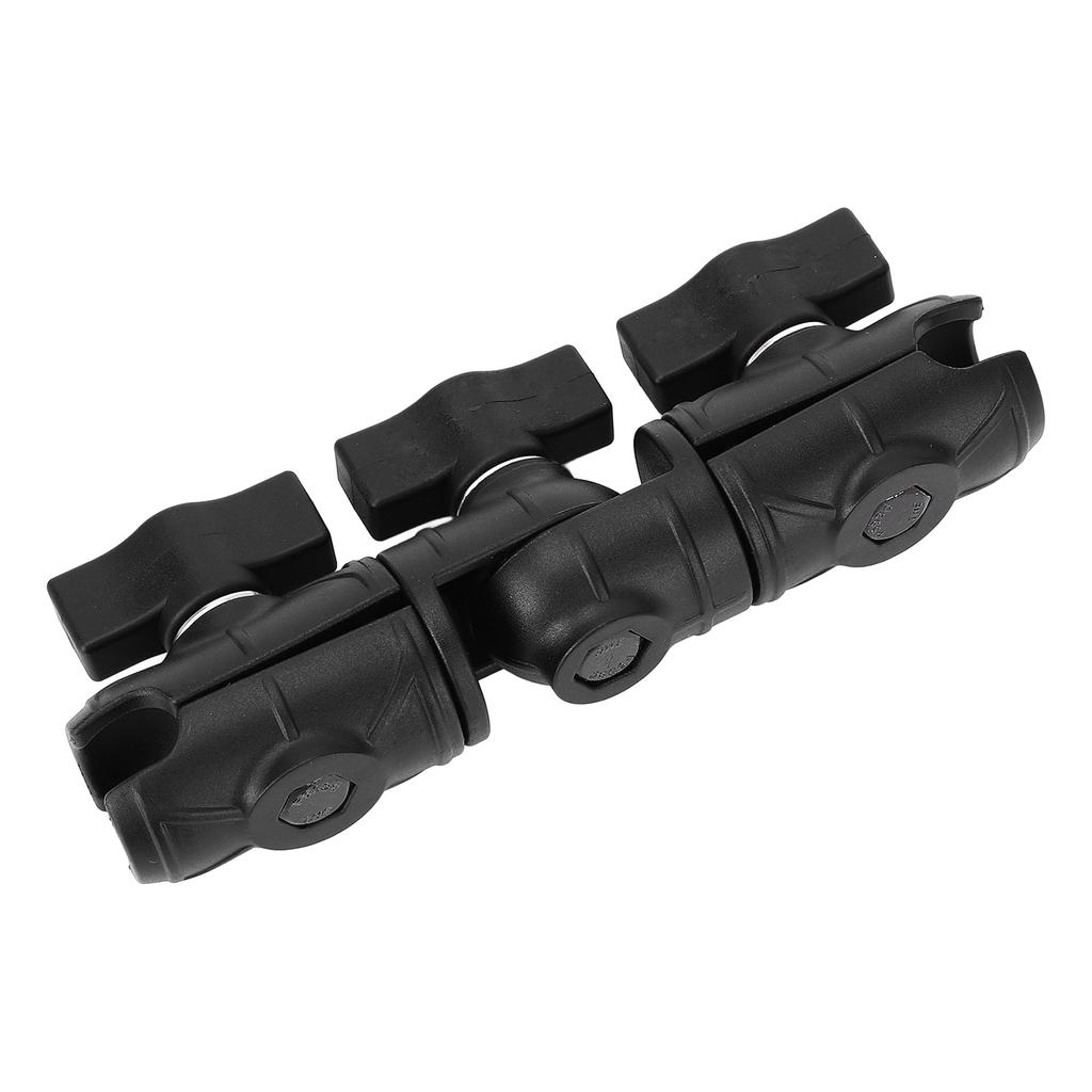 Kompozytowy uchwyt z podwójnym gniazdem z obrotowym ramieniem 360 stopni, podwójne gniazda kulowe 1 cal do motocykli