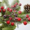 Christmas Wreath Teardrop Wreath Berry Pine Cones Decor Artificial Holiday Garland For Holiday Indoor Fireplace Mantle Porch