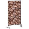 Privacy Screen 100 X 50 X 180 Cm Weather Resistant Steel Rust Look