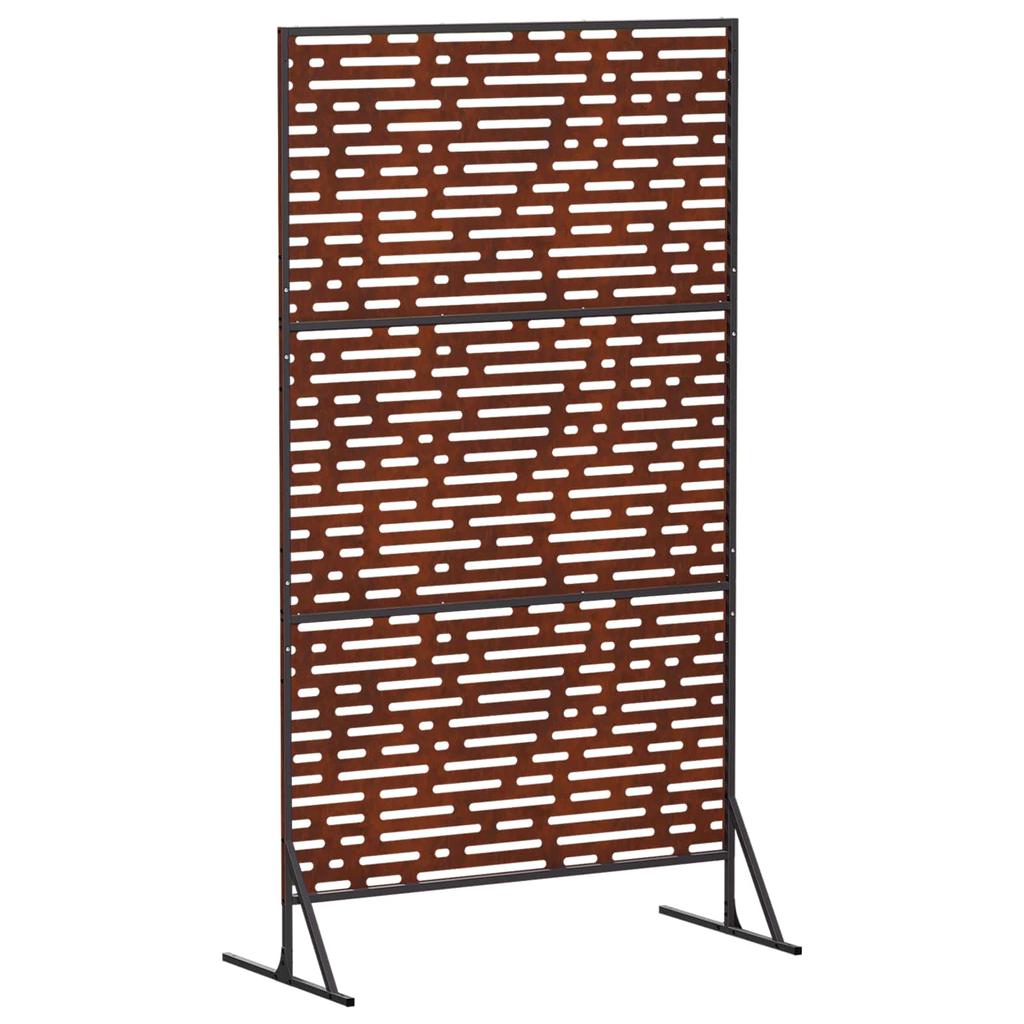 Privacy Screen 100 X 50 X 180 Cm Weather Resistant Steel Rust Look