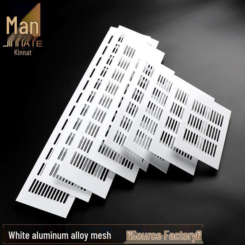 

White Aluminum Mesh Ventilation Cover for Cabinets 50X150mm