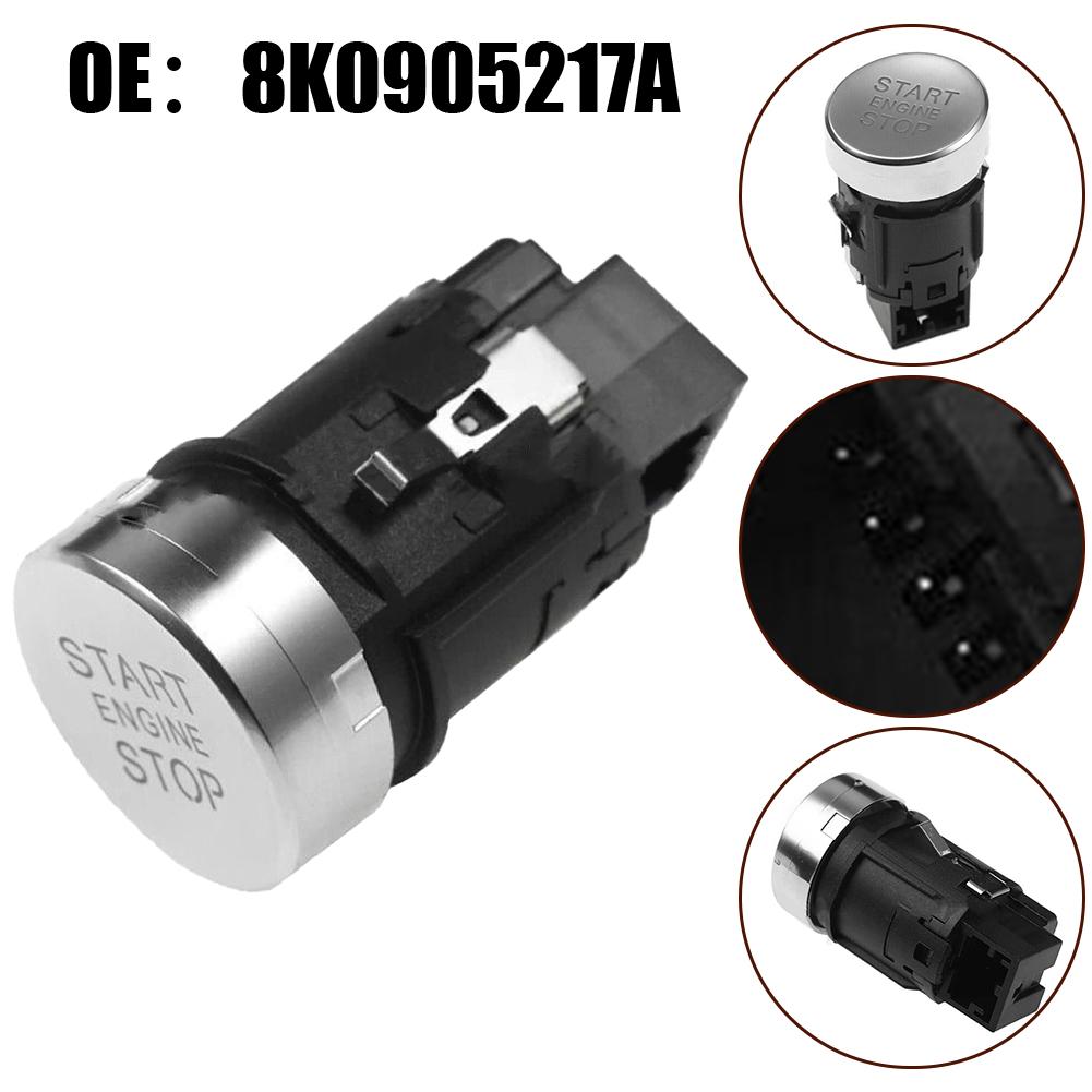 1pc Car Silver Start Stop Engine Switch Button 8K0905217 For Q5 2009-2012 Mental Plastic Car Accessories Hight Quailtly