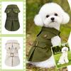 British Style Pet Dog Clothes Trench Coat  Winter Thicken Jacket Coat Costumes Hoodies Clothes for Small Puppy Dogs Cat Clothing