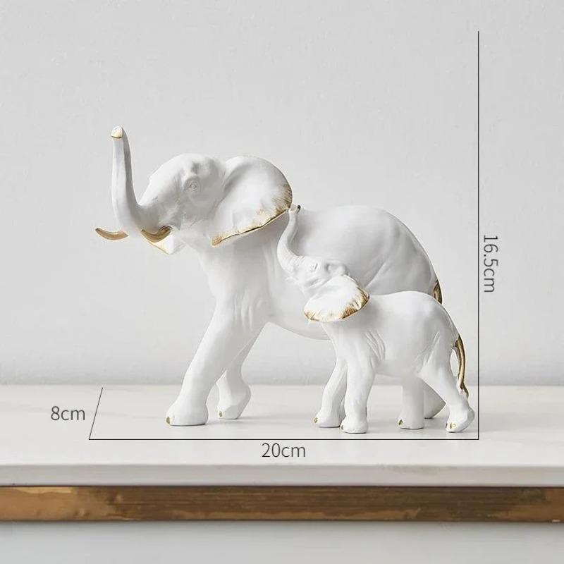 1pairs Creative Modern Elephant Statue Decoration Resin Animal Statue Sculpture Living Room Dining Table Decoration Craft