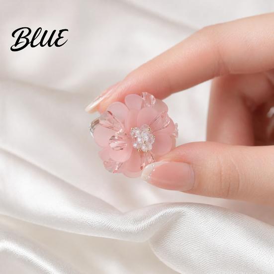 Multi-layered Petal Napkin Ring 6Pcs Pink Flower Rings Acrylic Holders Hotel Banquet Table Accessories Reusable Elegant Dinner Rings for Wedding