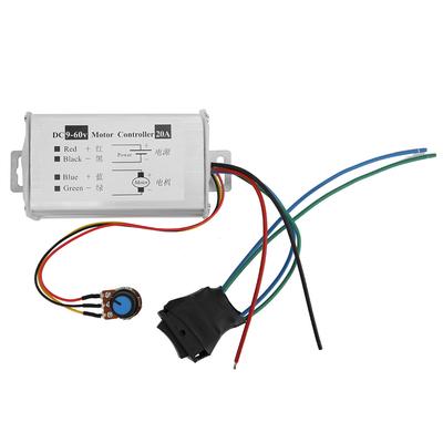 PWM Regulátor DC motoru Plynulý modul regulace otáček motoru DC9~60V 20A Otáčení vpřed/vzad