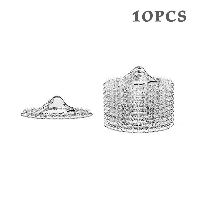 10Pcs Disposable Drain Filter Hair Catcher Hair Proof Bathroom Floor Drains Shower Drain Cover Anti-Clog Mesh For Hair/Waste