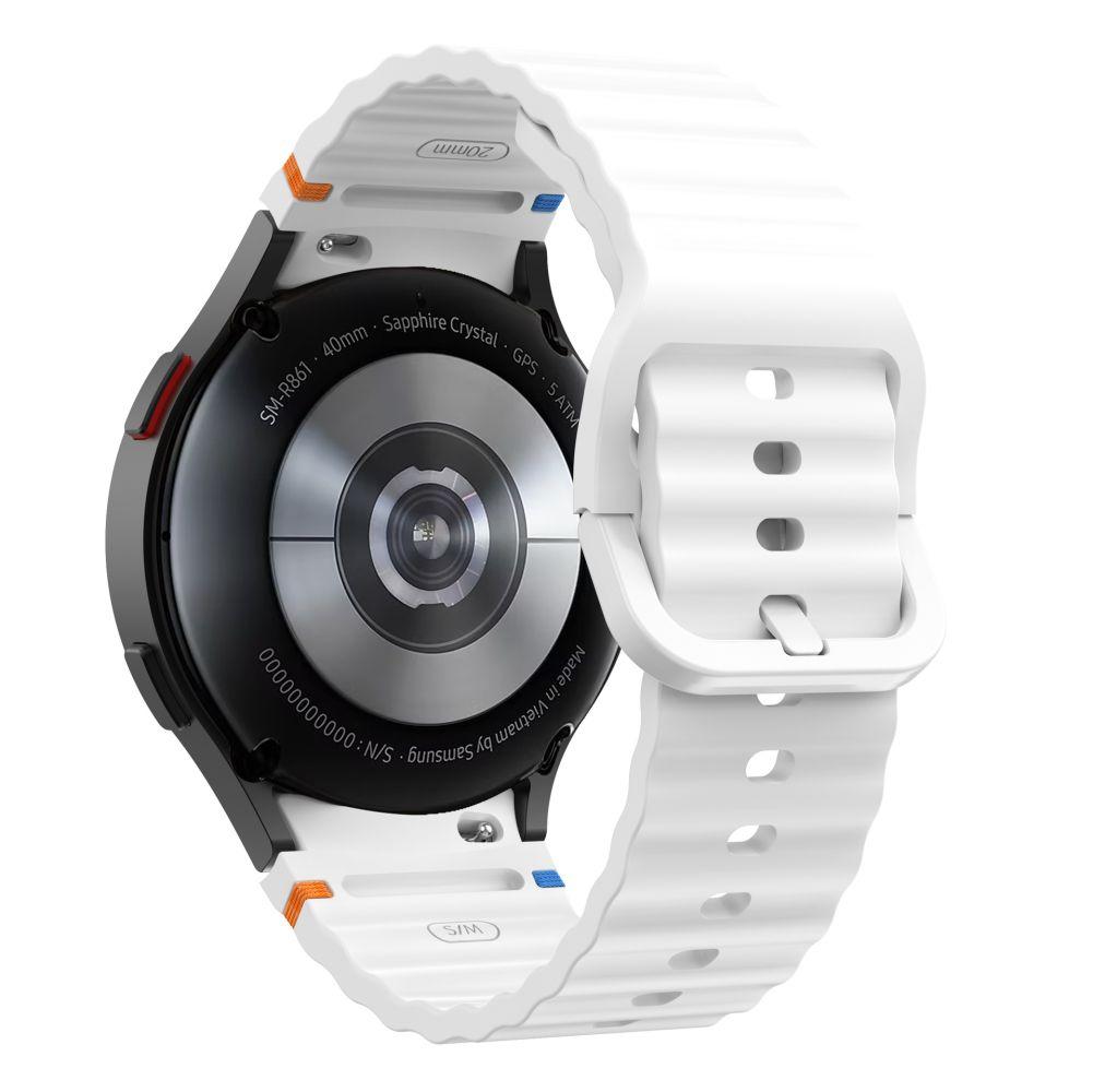 Tech-Protect Silicone Sport Samsung Galaxy Watch 4 / 5 / 5 Pro / 6 / 7 / Fe White