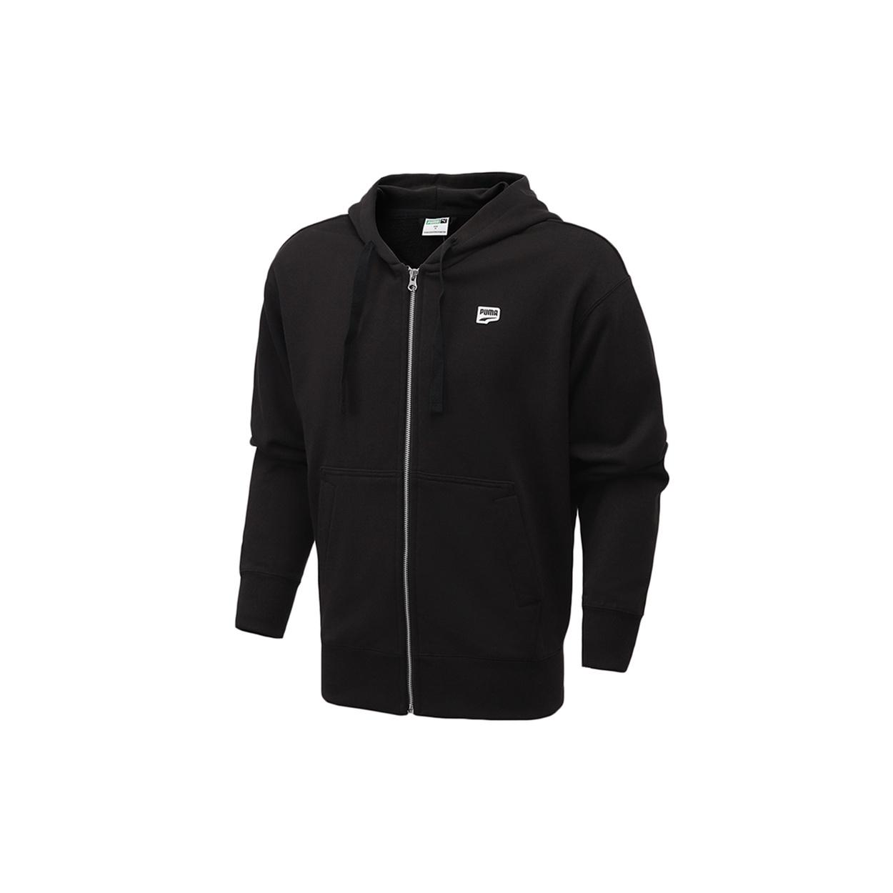 PUMA Downtown Hooded Jacket  Black White  Men s 531427-01 L