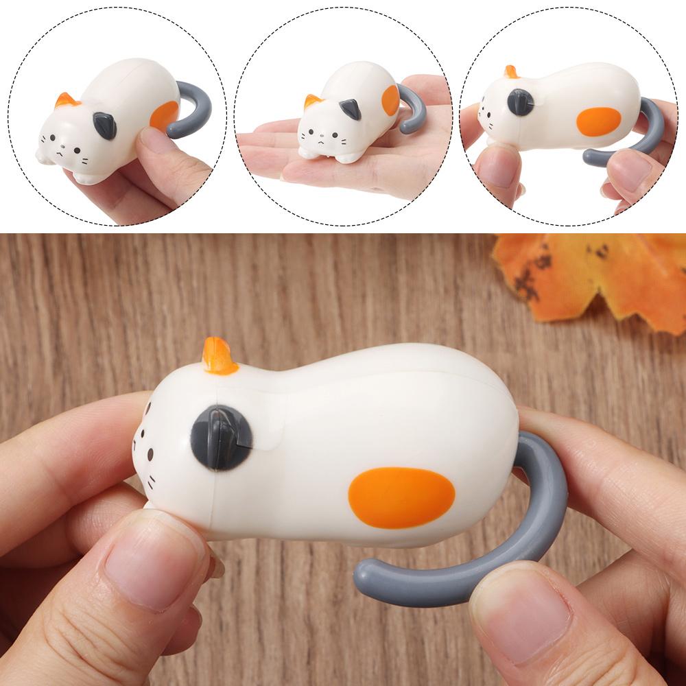 Stress Relief Rolling Cat Toy Cute Windup Kitten Stress Relief Toy New Movable Toy Ornaments  Home