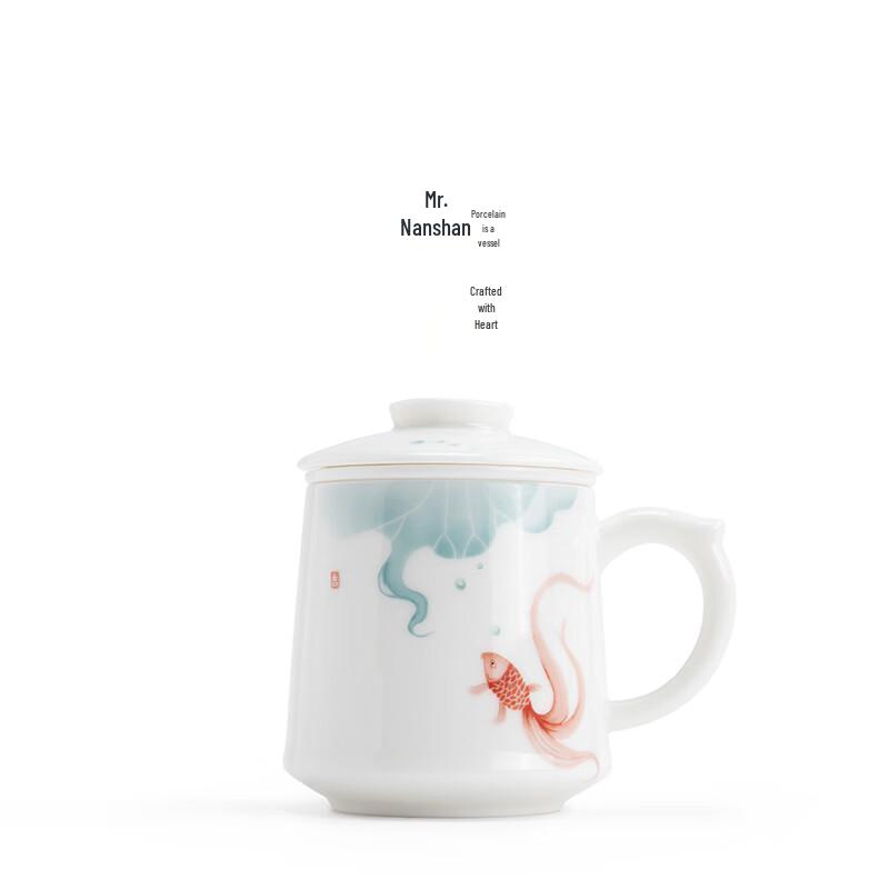 Sujin Lianhua Ceramic Teacup with Lid