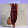 Elegante Set di Camicia Senza Maniche e Pantaloni Lunghi in Poliestere per Donna, Abbigliamento Casual Primaverile