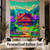Custom Text Printed Tapestry Stardew Valley Pattern Large Wall Hanging Indoor Room Decor