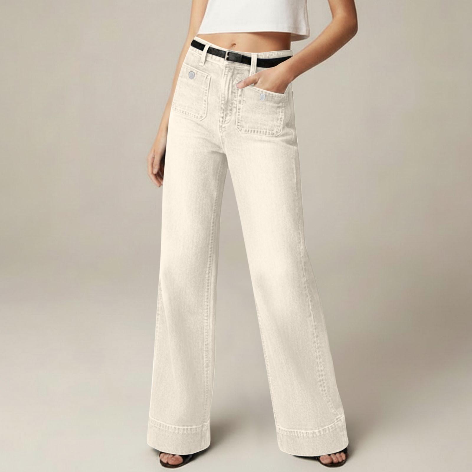 Женские модные облегающие универсальные слегка расклешенные длинные брюки повседневные джинсы XXL