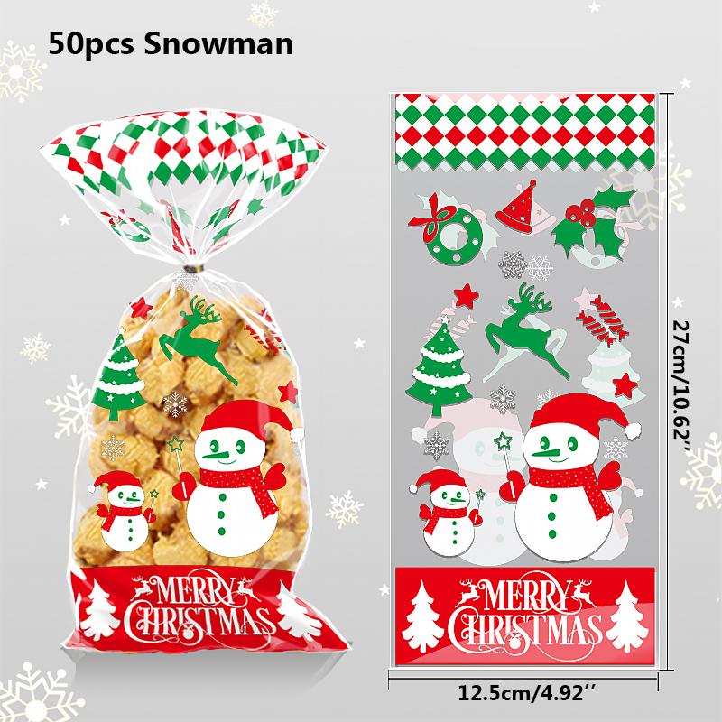 Set Crăciun Fericit Moș Crăciun Cadou Pungă Biscuiți Crăciun Petrecere Acasă Crăciun Formă Biscuiți Crăciun Anul Nou Autocolante Decorațiuni DIY