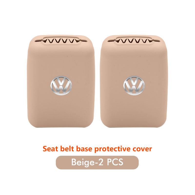 Valve Stems Caps 2Pcs Car Seat Belt Buckle Clip Protection Anti-scratch Cover For Volkswagen VW Polo Jetta Sagitar Magotan Passa CU7