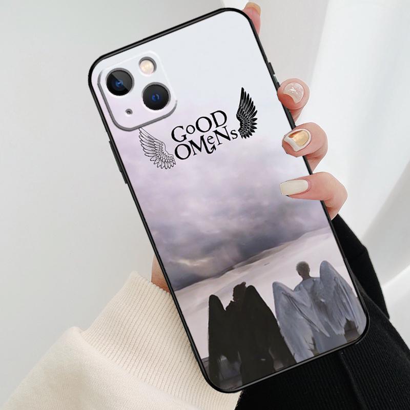 Good Omens Case For iPhone 12 11 13 14 15 16 Pro Max Mini Cover For iPhone XR X XS Max Plus Phone Case