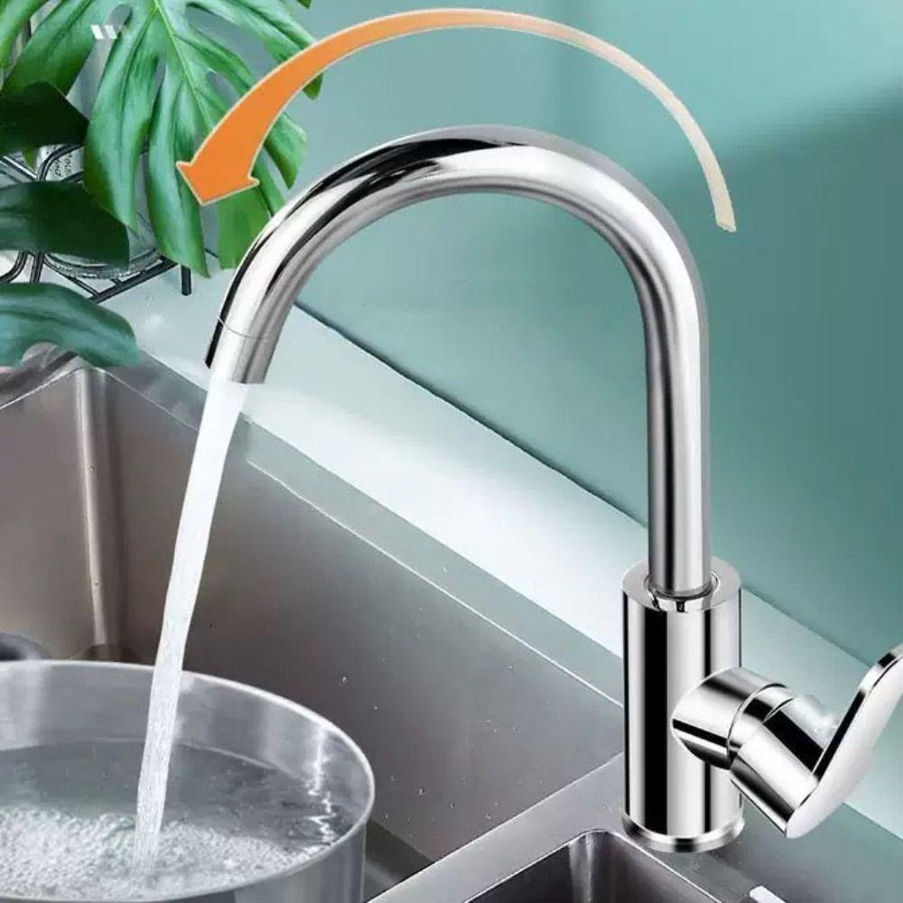 Rotatable Single Cold Water Faucet Adjustable Mode Sink Water Tap Kitchen Water Tap  Washbasin