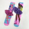1 paire de chaussettes pour enfants de couleur cartoon élégantes, chaussettes montantes à la mode tridimensionnelles pour filles, adaptées à toutes les saisons