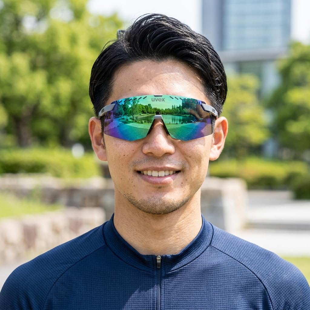 Sports Sunglasses UV400 Mirror Lens Pace Stage Gray Matte [Uvex] Anti-fog Cycling/Running/Outdoor