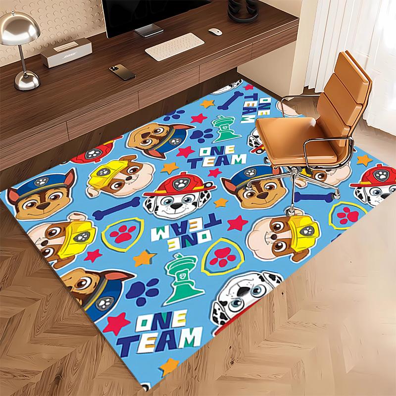 1pc Paw Patrol characters Print Area Rug - Soft, Washable Non-Slip Indoor Mat, Living Room, Home Office Decorative Rug,Office Decorative
