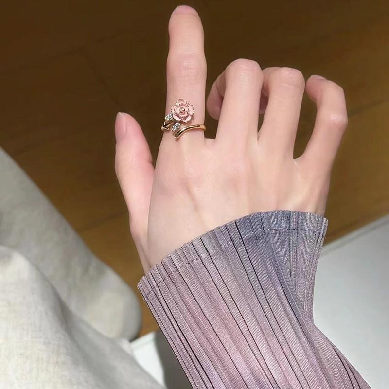 Schmetterling Emaille Bunter Ring für Frauen Verstellbares Offenes Design Einzigartiger und Schicker Schmuck