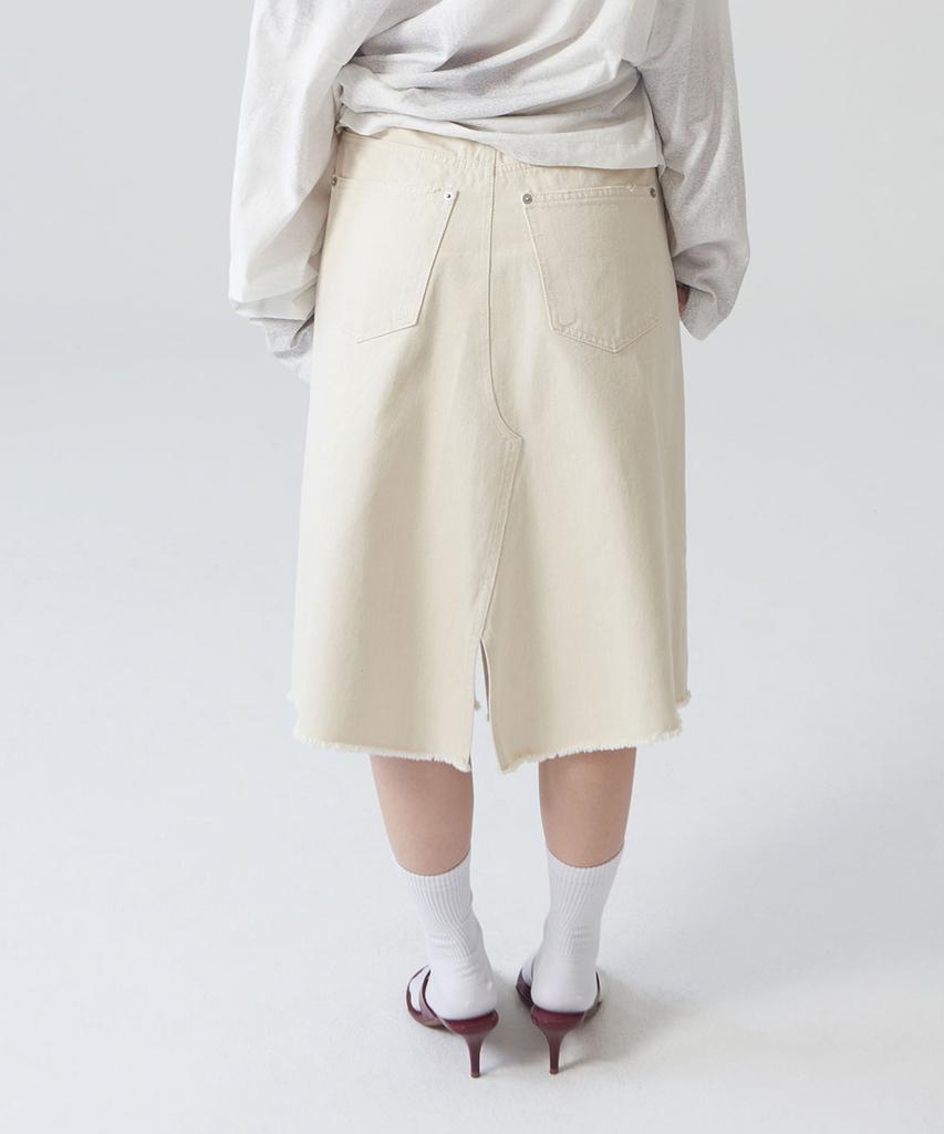 Gyeong Double Knee Skirt_Ivory