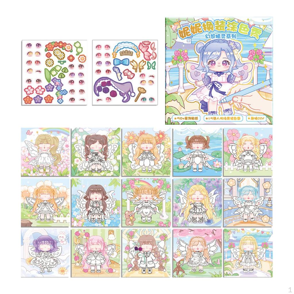 12 Count Princess Face Sticker Craft for Kids Birthday Activities